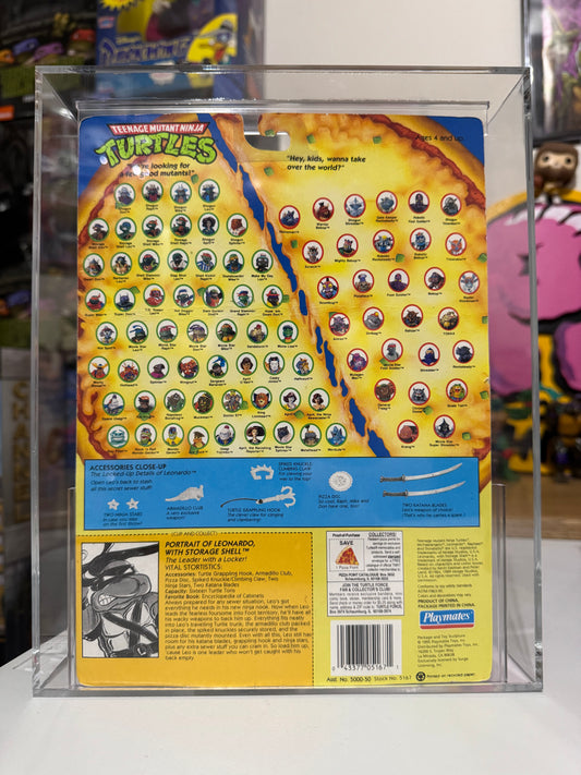 🥷🐢Vintage TMNT Black Belt Storage Shell Leonardo Graded AFA 75🔥 Rare Grail!