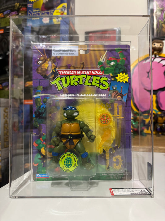 🥷🐢Vintage TMNT Black Belt Storage Shell Leonardo Graded AFA 75🔥 Rare Grail!